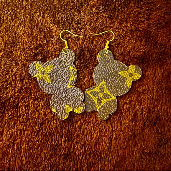 Custom Leather Lux & Designer Earrings- Dooney, Coach, Kate, LV, GUCCI, MK - Picture 3 of 15